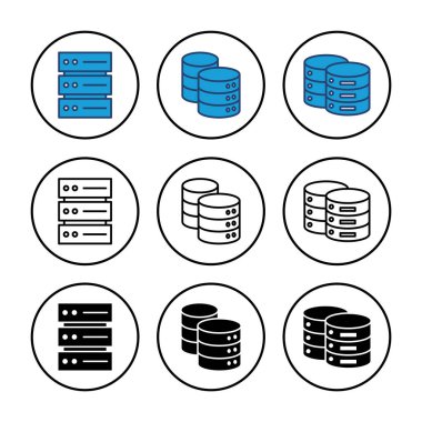 Veritabanı simge vektörü. veritabanı vektörü simgesi