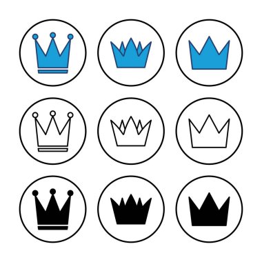 Crown ikon vektörü. taç vektör simgesi