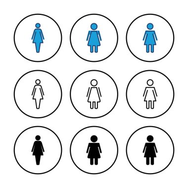 Kadın ikon vektörü. kadın simge vektörü