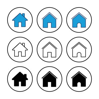 Ev ikonu vektörü. Ev simgesi vektörü