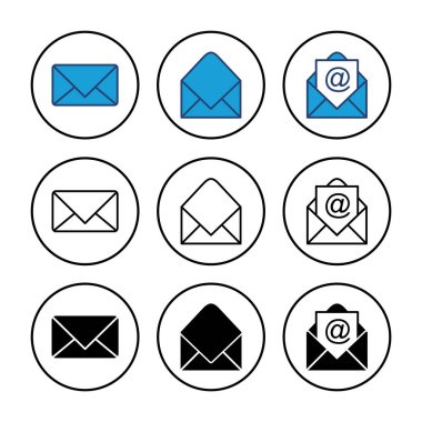 Posta simgesi vektörü. e- posta simgesi vektörü. E- posta simgesi. Zarf illüstrasyonu