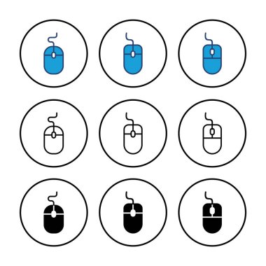 Fare simgesi vektörü. Simge vektörüne tıklayın. işaretleyici simgesi vektörü.