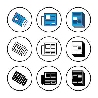 Gazete ikonu vektörü. haber kağıdı vektör işareti
