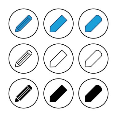 Kalem simgesi vektörü. kalem sembolü. Simge vektörünü düzenle