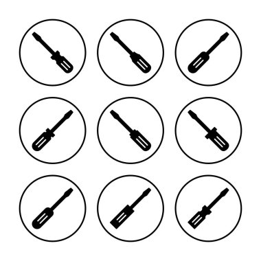 Tornavida simgesi vektörü. araçlar simgesi vektörü