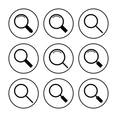 Simge vektörünü ara. Büyüteç simgesini ara