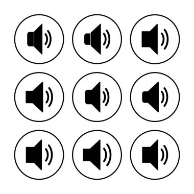 Sözcü simgesi vektörü. Hacim simgesi vektörü. Hoparlör ikon vektörü. ses sembolü