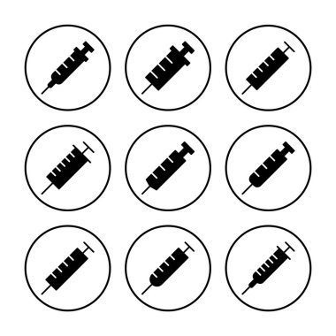 Şırınga ikon vektörü. enjeksiyon simgesi vektörü.