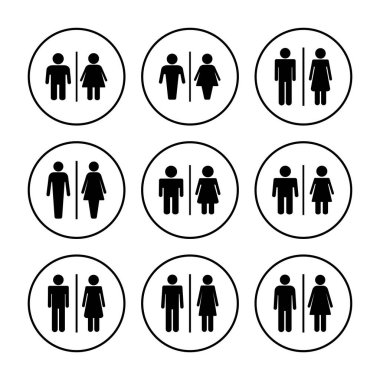 Tuvalet ikonu vektörü. Tuvalet ikon vektörü. Banyo tabelası. wc, tuvalet