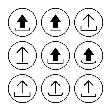 Simge vektörünü yükle. veri simgesi yükle