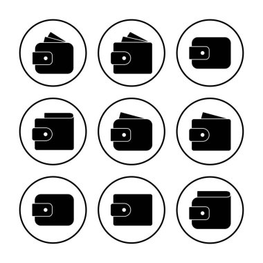 Cüzdan simgesi vektörü. cüzdan vektör simgesi