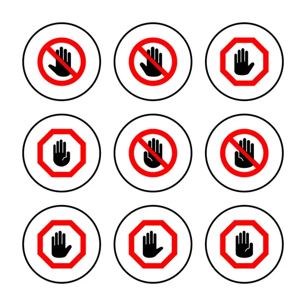 Simge vektörünü durdur. Dur tabelası. el durdurma simgesi vektörü