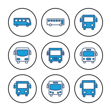 Otobüs simgesi vektörü. bus vektör simgesi