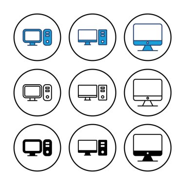 Bilgisayar simgesi vektörü. bilgisayar izleyici simgesi vektörü.