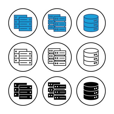 Veritabanı simge vektörü. veritabanı vektörü simgesi