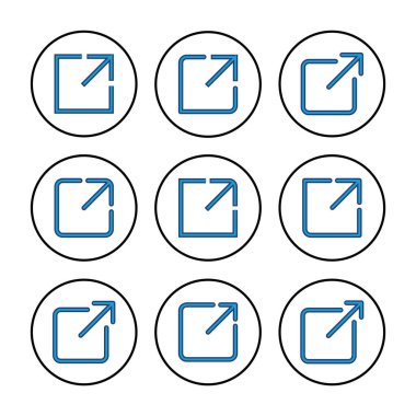 Dış bağlantı simgesi vektörü. bağlantı simgesi vektörü. hiper bağlantı sembolü