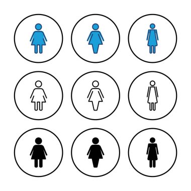 Kadın ikon vektörü. kadın simge vektörü