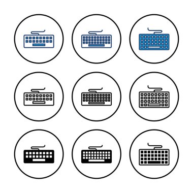 Klavye simgesi vektörü. Klavye vektör sembolü