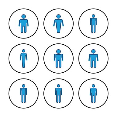 Erkek simgesi vektörü. Erkek ikon vektörü. insan sembolü