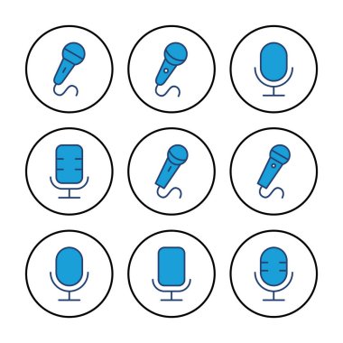 mikrofon ikon vektörü. karaoke simgesi vektörü