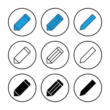 Kalem simgesi vektörü. kalem sembolü. Simge vektörünü düzenle