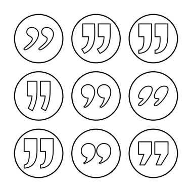 Simge vektöründen alıntı. Tırnak işareti sembolü.