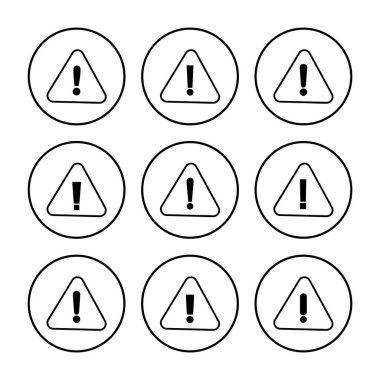 Ünlem tehlike işareti. Dikkat çekme simgesi. Tehlike uyarısı işareti