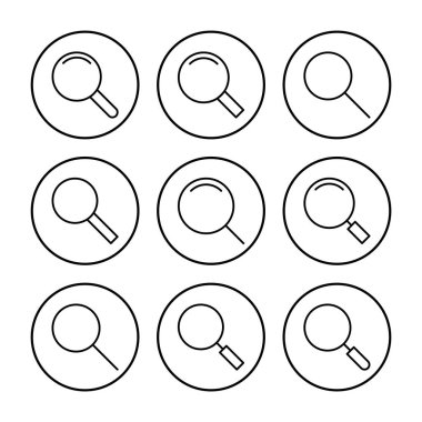 Simge vektörünü ara. Büyüteç simgesini ara