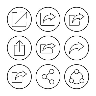 Simge vektörünü paylaş. Paylaşılan vektör simgesi