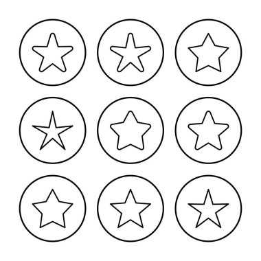 Yıldız Simgesi vektörü. derecelendirme simgesi vektörü favori yıldız simgesi