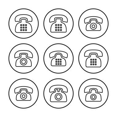 Telefon ikonu vektörü. telefon simgesi vektörü.