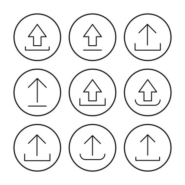 Simge vektörünü yükle. veri simgesi yükle