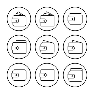 Cüzdan simgesi vektörü. cüzdan vektör simgesi