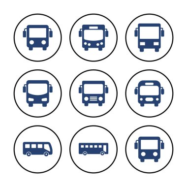 Otobüs simgesi vektörü. bus vektör simgesi