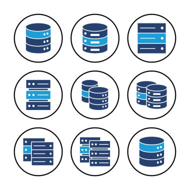 Veritabanı simge vektörü. veritabanı vektörü simgesi