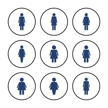 Kadın ikon vektörü. kadın simge vektörü