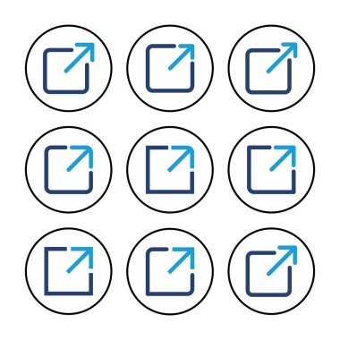 Dış bağlantı simgesi vektörü. bağlantı simgesi vektörü. hiper bağlantı sembolü