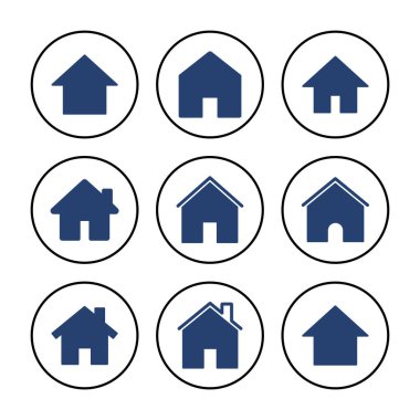 Ev ikonu vektörü. Ev simgesi vektörü