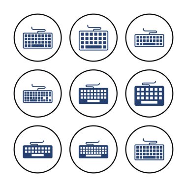 Klavye simgesi vektörü. Klavye vektör sembolü