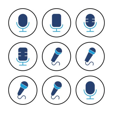 mikrofon ikon vektörü. karaoke simgesi vektörü