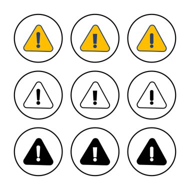 Ünlem tehlike işareti. Dikkat çekme simgesi. Tehlike uyarısı işareti