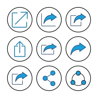 Simge vektörünü paylaş. Paylaşılan vektör simgesi