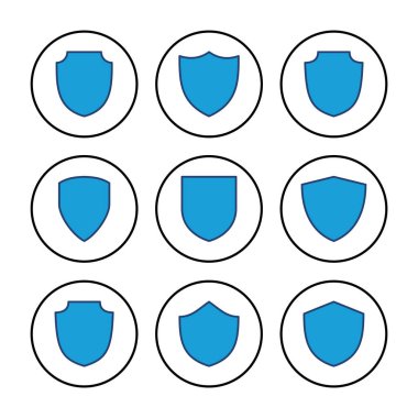 Kalkan simgesi vektörü. Koruma ikonu vektörü. Güvenlik vektör simgesi