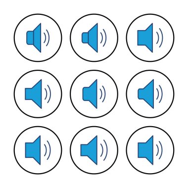 Sözcü simgesi vektörü. Hacim simgesi vektörü. Hoparlör ikon vektörü. ses sembolü
