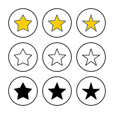 Yıldız Simgesi vektörü. derecelendirme simgesi vektörü favori yıldız simgesi