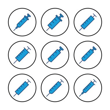 Şırınga ikon vektörü. enjeksiyon simgesi vektörü.