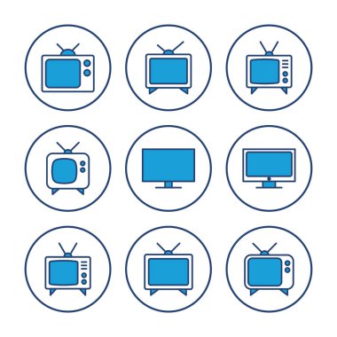 Televizyon ikonu vektörü. televizyon simgesi vektörü