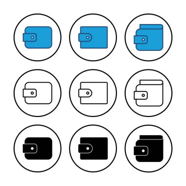 Cüzdan simgesi vektörü. cüzdan vektör simgesi