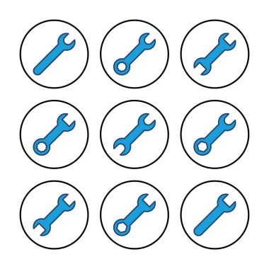 Simge vektörünü kilitle. Simge vektörünü onar. araçlar simgesi vektörü