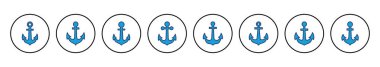 Çapa simgesi vektörü. Çapa sembolü logosu. Çapa deniz simgesi.
